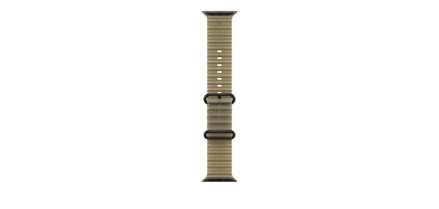 Apple Bracelet Océan kelp translucide 49 mm - Finition titane noir