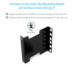 StarTech.com Server Rack Depth Extender - 2U - 4in / 10 cm - TAA Compliant - Recessed Rack Adapter - Rack Mount Adapter Kit - Network Rack Extender