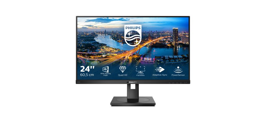 Philips B Line 245B1/00 computer monitor 60.5 cm (23.8") 2560 x 1440 pixels Quad HD LED Black