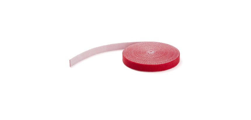 StarTech.com Ruban Auto Agrippant - Rouleau de 15,2 m pour Gestion de Câbles - Ruban Auto-Agrippant - Attaches Câble Ajustables - Sangles de Gestion de Câbles Auto-agrippantes et Réutilisables - Rouge