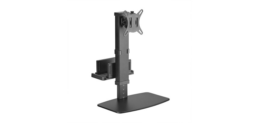 AISENS Soporte de Mesa ECO Giratorio e Inclinable para Monitor/TV y Mini PC 8Kg de 17-32, Negro