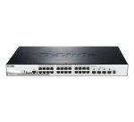 D-Link DGS-1510-28XMP Géré L2/L3 Gigabit Ethernet (10/100/1000) Connexion Ethernet, supportant l'alimentation via ce port (PoE) Noir, Gris