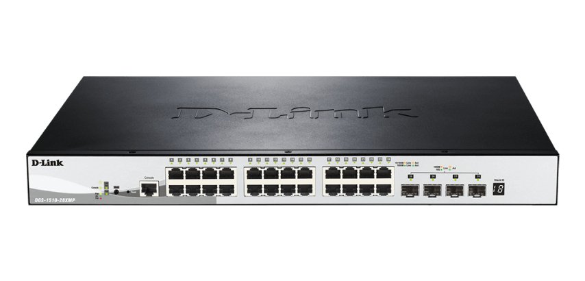 D-Link DGS-1510-28XMP Gestionado L2/L3 Gigabit Ethernet (10/100/1000) Energía sobre Ethernet (PoE) Negro, Gris