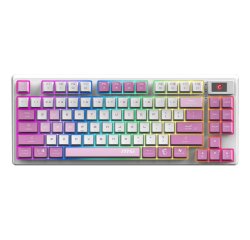MSI FORGE GK600 TKL WIRELESS VIOLET IT keyboard Gaming USB + Bluetooth QWERTY Italian Pink, Violet, White
