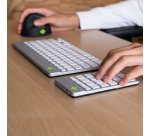 R-Go Tools Clavier R-Go Numpad Break, clavier numérique ergonomique avec logiciel de pause, bluetooth, blanc