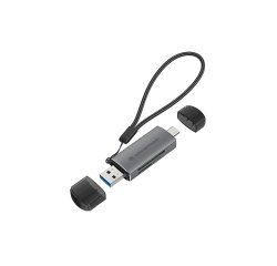Conceptronic BIAN05G lettore di schede USB 3.2 Gen 1 (3.1 Gen 1) Type-A/Type-C Grigio