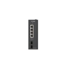 D-Link DIS-100G-06P commutateur réseau Non-géré L2 Gigabit Ethernet (10/100/1000) Connexion Ethernet, supportant l'alimentation via ce port (PoE) Rail DIN Noir