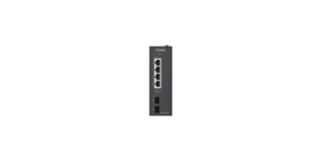 D-Link DIS-100G-06P commutateur réseau Non-géré L2 Gigabit Ethernet (10/100/1000) Connexion Ethernet, supportant l'alimentation via ce port (PoE) Rail DIN Noir