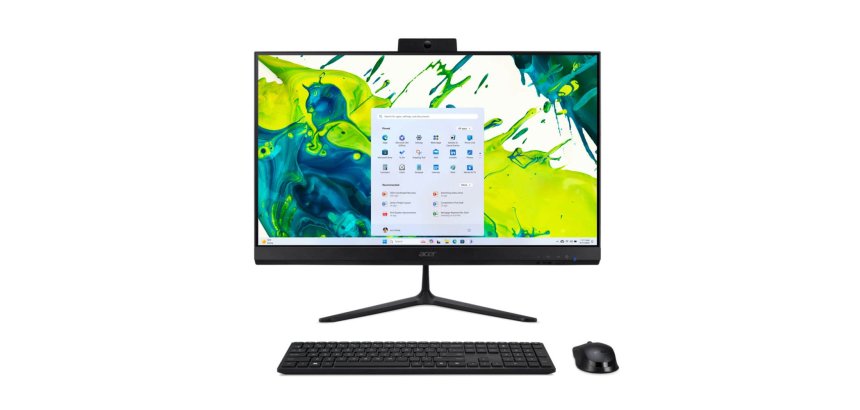 Acer Aspire C24-2G AMD Ryzen™ 5 7430U 60,5 cm (23.8") 1920 x 1080 Pixel PC All-in-one 8 GB DDR4-SDRAM 512 GB SSD Windows 11 Home Wi-Fi 6 (802.11ax) Nero