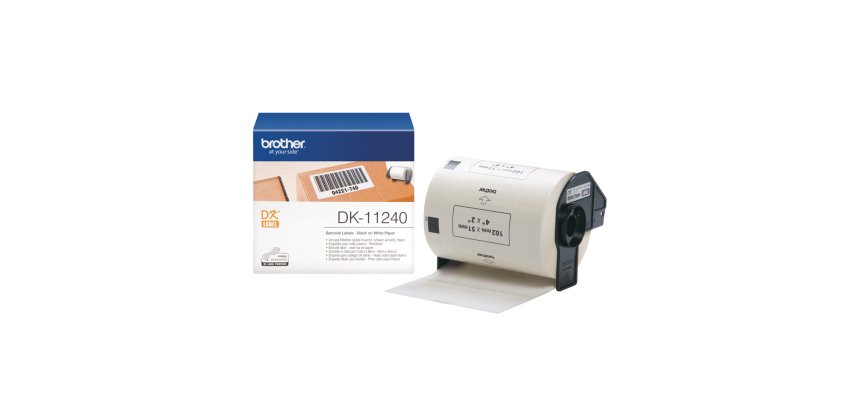 Brother DK-11240 - Rouleau d'étiquettes original – Noir sur blanc, 102 x 51 mm