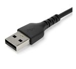StarTech.com 2m USB-A auf USB-C Ladekabel - Dauerhaftes USB 2.0 auf USB Typ-C Datenübertragungs- und Schnellladekabel - Robuster TPE-Mantel Aramidfaser, M/M, 3A - Schwarz