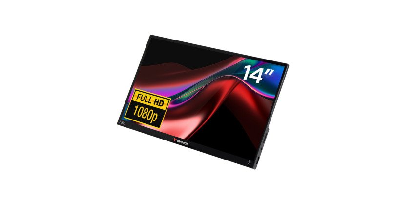 Verbatim PMT-14 computer monitor 35.6 cm (14") 1920 x 1080 pixels Full HD Touchscreen Black