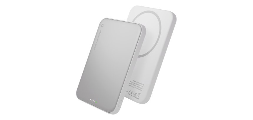 dbramante1928 CP05ACWH7273 banque d'alimentation électrique 5000 mAh Recharge sans fil Aluminium
