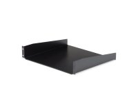 StarTech.com Étagère Rack Serveur 2U - Étagère Cantilever Universelle pour Armoire Rack d'Équipement Réseau 19" - Acier Haute Résistance - Poids Max 20kg - Profondeur de 40,6cm, Noir
