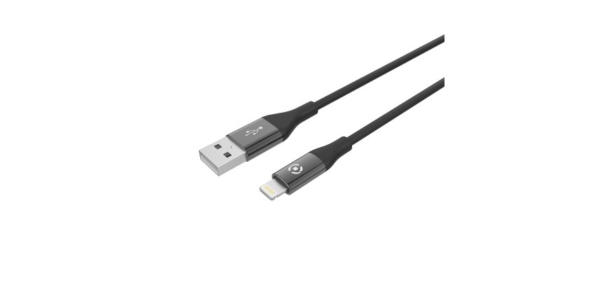 Celly USBLIGHTCOLORBK lightning cable 1 m Black