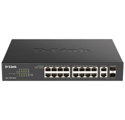 D-Link DGS-1100-18PV2 commutateur réseau Géré L2 Gigabit Ethernet (10/100/1000) Connexion Ethernet, supportant l'alimentation via ce port (PoE) 1U Noir