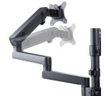 StarTech.com Support de Bureau pour 3 Écrans 27", VESA 75x75/100x100, Bras Articulé Réglable sans Outils, Pince en C/Passe-Fil, Support d'Écrans 27 pouces, Bras pour Moniteur Assisté par Ressort