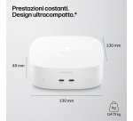HP E4EU4EA PC/stazione di lavoro Intel Core 5 16 GB LPDDR5x-SDRAM 512 GB SSD Windows 11 Home Mini PC AI PC Bianco