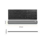 Fellowes Keyboard Wrist Rest Breyta Keyboard Wrist Support with Antibacterial Protection Ergonomic Wrist Support Grey