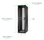 APC Onduleur Netshelter SX, 2e génération, 45U, 2 124 H x 600 L x 1 070 P, avec panneaux latéraux, noir