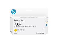 HP 738M DesignJet Yellow Ink Cartridge, 130 ml