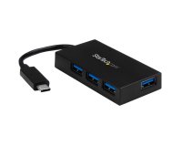 StarTech.com Concentrateur USB-C 4 Ports USB-A (USB 3.0 SuperSpeed 5Gbps) - Concentrateur de Charge Portable USB-C vers USB-A BC 1.2 avec Adaptateur Secteur