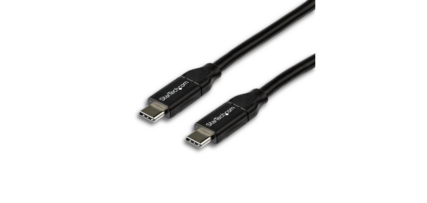 StarTech.com 6.6ft (2m) USB-C Fast Charging Cable, Charge & Sync, 100W (5A) PD, USB 2.0, USB-IF Certified - Black USB C Charging Cord