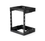 StarTech.com Armadio Rack di Rete per Montaggio a Parete 12U 19", Server Rack a 2 Montanti a telaio aperto, Profondità Regolabile, Quadro Dati per Apparecchiature IT/Dati/AV/Switch - Dadi e viti a gabbia inclusi