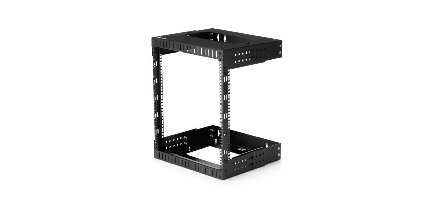 StarTech.com Armadio Rack di Rete per Montaggio a Parete 12U 19", Server Rack a 2 Montanti a telaio aperto, Profondità Regolabile, Quadro Dati per Apparecchiature IT/Dati/AV/Switch - Dadi e viti a gabbia inclusi