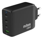 Nilox NXGANUSBC100 cargador de dispositivo móvil Universal Negro Corriente alterna Carga rápida Interior