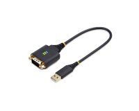 StarTech.com Cable Adaptador USB a Serie de 30cm - Retención COM - Conversor RS232 DB9 - FTDI - con Tornillos/Tuercas Intercambiables - Protección ESD - Windows/macOS/Linux