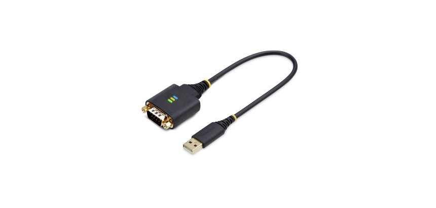 StarTech.com Cavo Adattatore USB a Seriale da 30 cm, Convertitore da USB-A a DB9 RS232 COM Retention con Dadi e Viti Intercambiabili, FTDI IC/ESD, Win/macOS/Linux