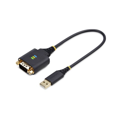 StarTech.com Cable Adaptador USB a Serie de 30cm - Retención COM - Conversor RS232 DB9 - FTDI - con Tornillos/Tuercas Intercambiables - Protección ESD - Windows/macOS/Linux