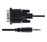 StarTech.com 3ft (1m) DB9 to 3.5mm Serial Cable for Serial Device Configuration, RS232 DB9 Male to 3.5mm Cable Used for Calibrating Projectors, Digital Signage, TVs via Audio Jack