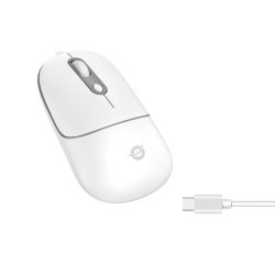 Conceptronic REGAS02W mouse Universale Ambidestro USB tipo-C Ottico 2400 DPI