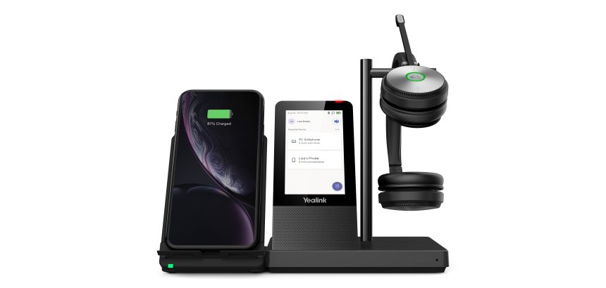 Yealink WH66 Dual Teams Sistema di audioconferenza personale Wireless A Padiglione Ufficio USB tipo A Bluetooth Base di ricarica Nero