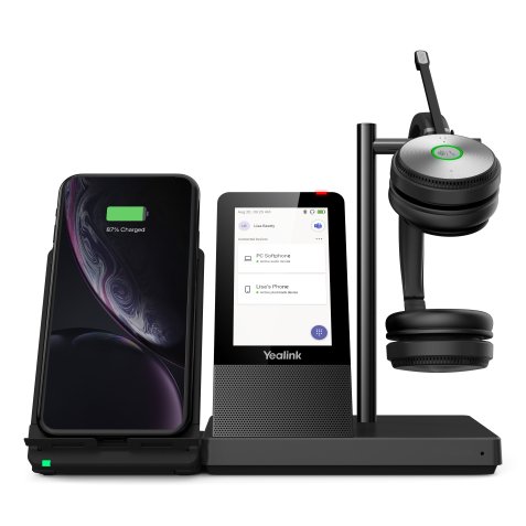 Yealink WH66 Dual Teams Sistema di audioconferenza personale Wireless A Padiglione Ufficio USB tipo A Bluetooth Base di ricarica Nero