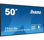 iiyama LH5075UHS-B1AG Écran d'affichage dynamique Écran plat de signalisation numérique 125,7 cm (49.5") LCD Wifi 500 cd/m² 4K Ultra HD Noir Intégré dans le processeur Android 11 24/7