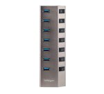 StarTech.com 7 Port Self-Powered USB C Hub with Individual On/Off Switches, USB 3.0 (5Gbps) Expansion Hub with Power Supply, Desktop Laptop USB-C to USB-A Splitter
