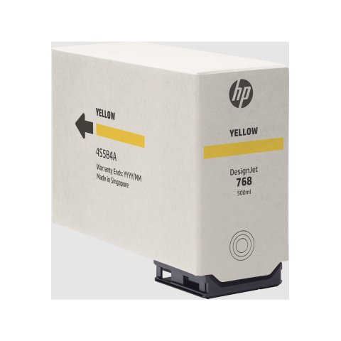 HP Cartucho de tinta amarilla DesignJet 768 de 500 ml