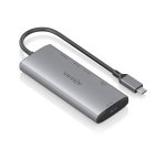 AISENS USB-C Dock 6 en 1, USB-C a 1xHDMI, 1xUSB-A 10G, 2xUSB-C 10G, 1xSD, 1xMicroSD, Gris, 20cm