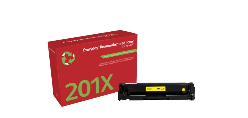 Everyday™ Yellow Remanufactured Toner by Xerox compatible with HP 201X (CF402X), High capacity