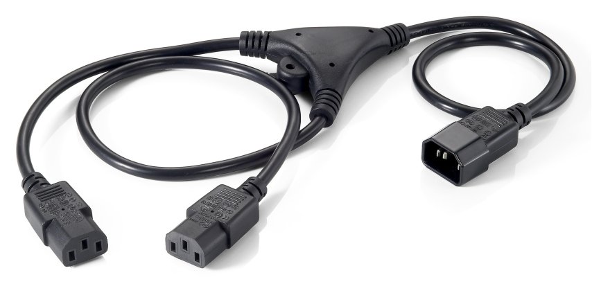 Equip 112210 Nero 1,6 m Accoppiatore C14 2 x Attacco C13