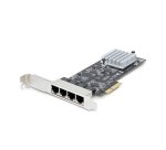 StarTech.com Tarjeta PCI Express de Red Ethernet 4 Puertos NBASE-T 2,5G - NIC I225-V - Tarjeta de Red de 4 Puertos para Ordenador de Sobremesa - Tarjeta PCIe de Red LAN