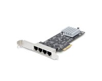 StarTech.com Carte Réseau PCIe à 4 Ports 2,5 Gbps NBASE-T, Intel I225-V - Carte Réseau pour PC - Carte Réseau Ethernet Multi-Gigabit - Carte LAN Serveur PCI Express 2.1 - Interface Ethernet de Bureau