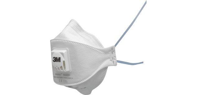 Masque respiratoire aura jetable serie 9300 pliable    recommande agriculture boite  10 unites