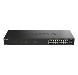 D-Link DGS-1018P Non-géré Gigabit Ethernet (10/100/1000) Connexion Ethernet, supportant l'alimentation via ce port (PoE) Noir