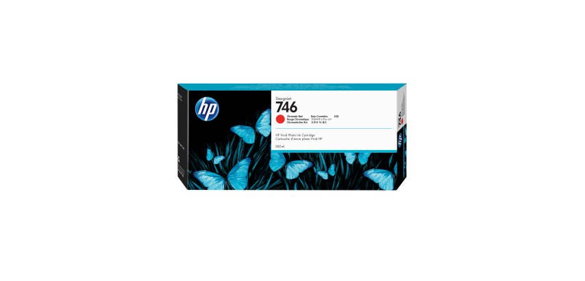HP Cartouche d'encre DesignJet 746 de 300 ml rouge chromatique
