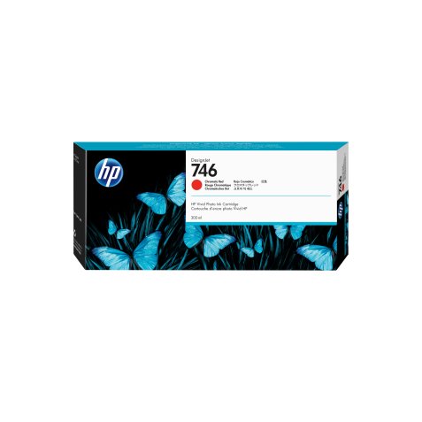 HP Cartouche d'encre DesignJet 746 de 300 ml rouge chromatique