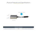 StarTech.com USB C to VGA Adapter - 1080p USB Type-C to VGA Adapter Dongle - USB-C (DP Alt Mode) to VGA Monitor/Display Video Converter - Thunderbolt 3 Compatible - 12" Long Attached Cable - Upgraded Version of CDP2VGA